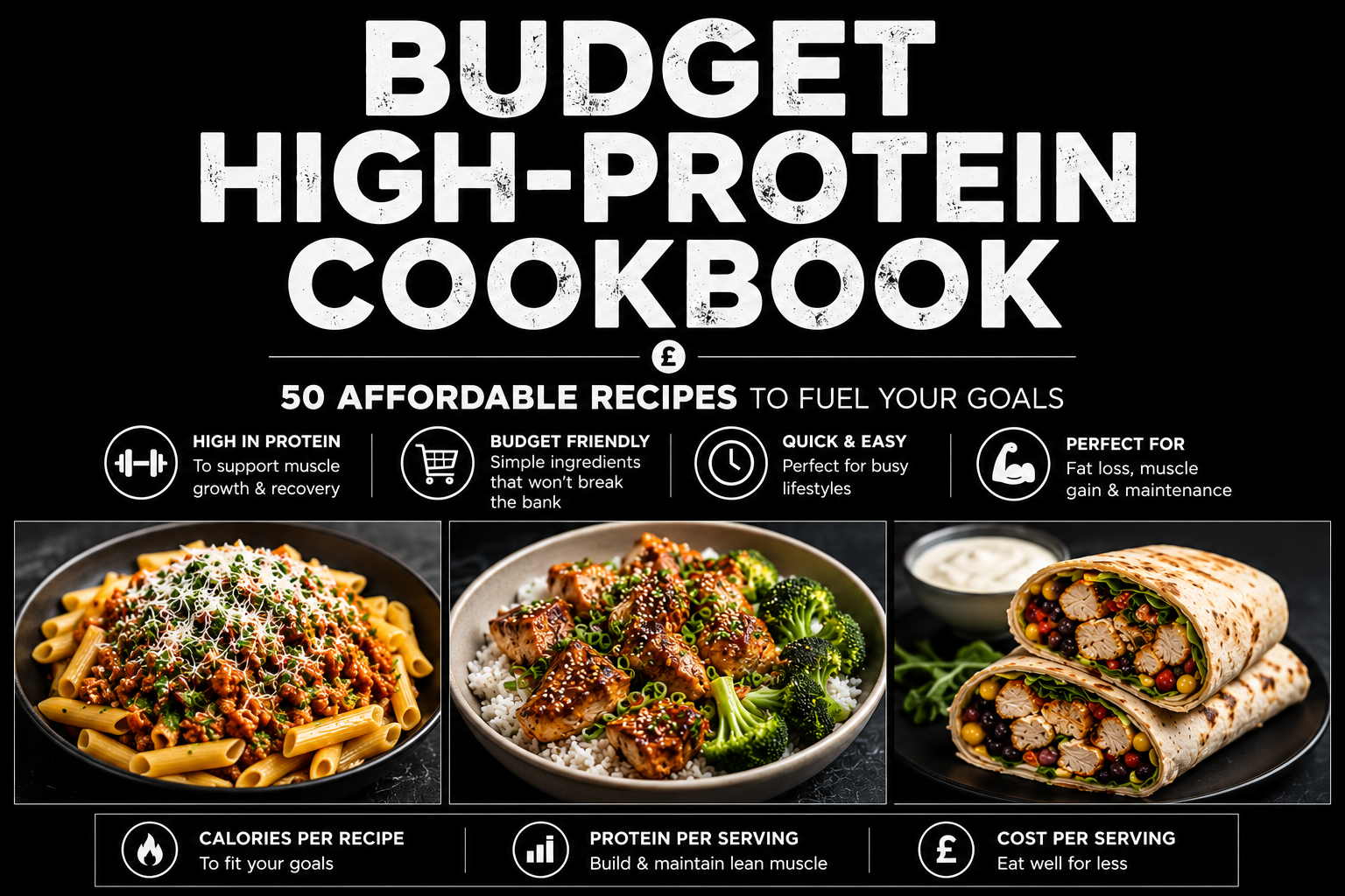 Budget High-Protein Cookbook: 50 Affordable Recipes to Fuel Your Goals